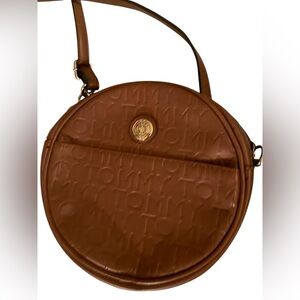 Tommy Hilfiger Tan Embossed Crossbody Bag